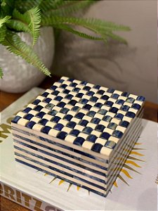 Caixa Decorativa - Osso - Azul - 15X15
