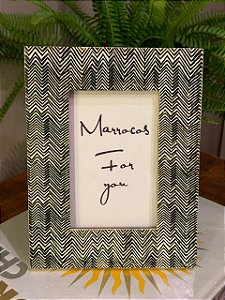 Porta Retrato - Foto 10X15 - Osso - Preto e Branco