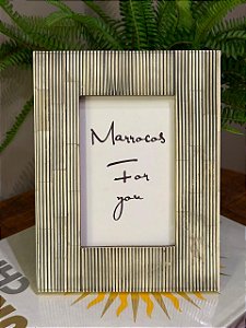 Porta Retrato - Foto 10X15 - Osso - Cinza