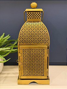 Lanterna - Metal - Dourada - 55CM
