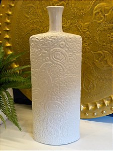 Vaso Cerâmica Branco 48CM