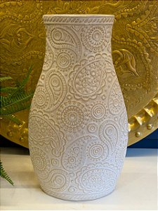 Vaso Cerâmica Branco 39CM