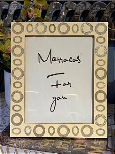 Porta Retrato - Resina - Foto 20 x 25 - Branco e Prateado