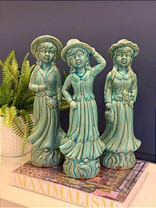 Trio Camponesas Cerâmica