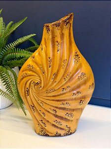 Vaso Ceramica Amarelo 35,5cm