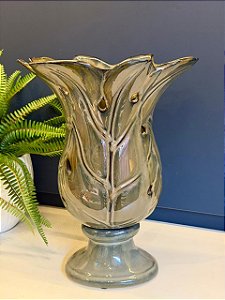 Vaso Ceramica Verde 35cm
