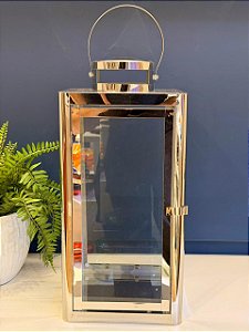 Lanterna - Metal - Prata - 47CM