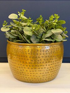 Cachepot em Alumínio - Dourado - 26CM