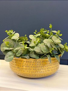 Cachepot em Alumínio - Dourado - 27CM