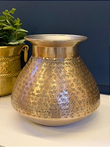 Vaso Alumínio - Martelado - Cobre - 23CM