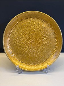 Prato de Parede - Relevo - Metal - Dourado - 30CM