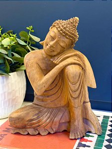 Buda - Madeira - Marrom - 28CM