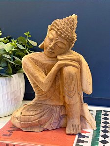 Buda - Madeira - Marrom - 31CM