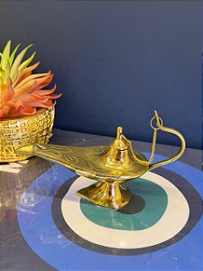 Lâmpada Mágica - Metal - Dourada - 14,5CM