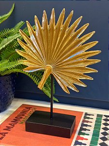 Escultura Decorativa - Metal - Dourado e Preto