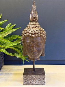 Buda - Decorativo - Resina - Grafite - 42CM