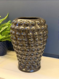 Vaso - Cerâmica - Preto - 36CM