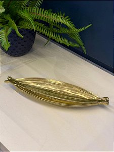 Bandeja - Metal - Dourada - 31CM