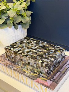 Caixa Decorativa - Madrepérolas e Abalone - Porta Jóias - 24X17CM