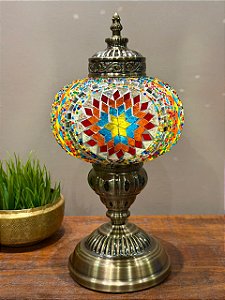 Luminária Turca - Tamanho G - Colorida