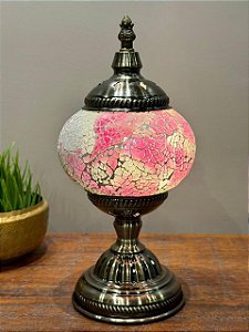 Luminária Turca Mosaico M Rosa