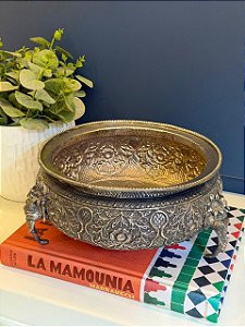 Centro de Mesa em Alpaca - Prata Envelhecido