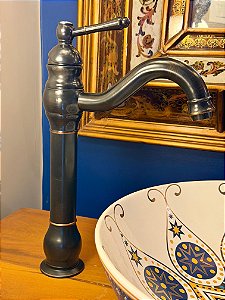 Torneira Premium - Preto e Cobre - Para Cubas