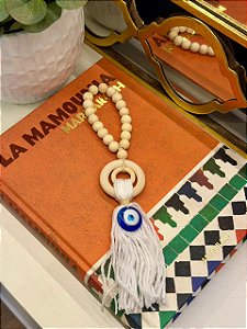 Colar Decorativo - Madeira - Olho Grego