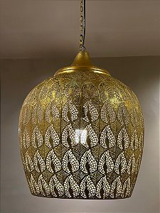 Luminária de Teto Metal Dourada GG