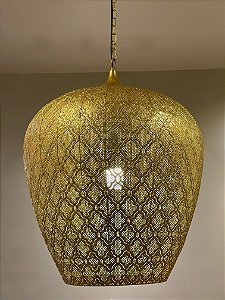 Luminária de Teto Metal Dourada GG