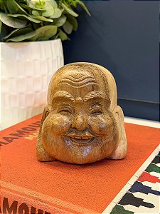 Escultura Cabeça - Decorativo - Madeira