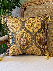 Capa Para Almofada - Jacquard - Tassel - Bege