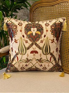 Capa Para Almofada - Jacquard - Tassel - Off White