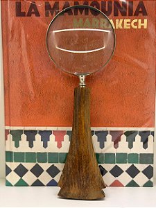 Lupa de Aumento - Metal - Madeira