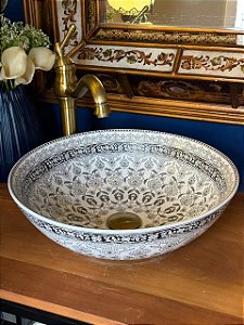 Cuba Sobrepor - Arabesco - Branco e Preto