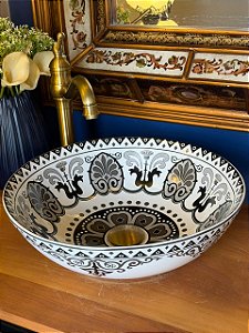 Cuba Sobrepor - Arabesco - Branco e Preto