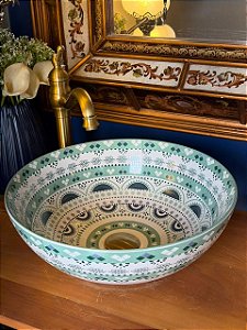 Cuba Sobrepor - Arabesco - Branco e Verde