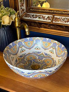 Cuba Sobrepor - Arabesco - Branco e Colorido