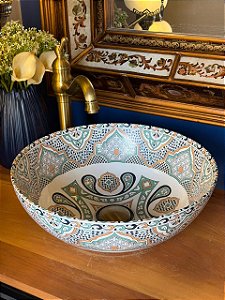 Cuba Sobrepor - Arabesco - Branco e Colorido