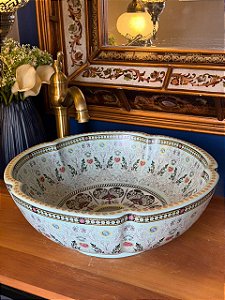 Cuba Sobrepor - Arabesco - Verde Claro e Colorido