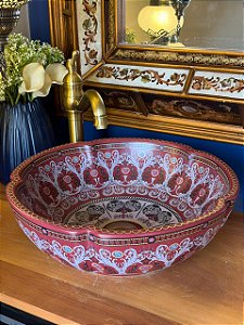 Cuba Sobrepor - Arabesco - Vermelho Queimado