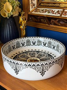 Cuba Sobrepor - Mandala - Branco, Preto e Cinza