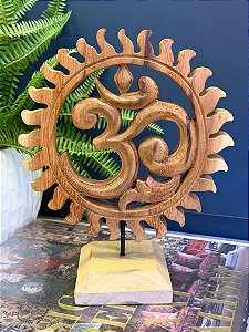 Escultura - Decorativo - Madeira - Com Base
