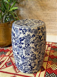 Seat Garden - Banco - Cerâmica - Branco e Azul