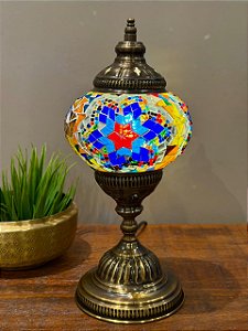 Luminária Turca Mosaico M Colorido