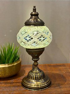 Luminária Turca Mosaico M Branca