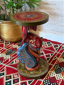 Mesa - Madeira - Pintado à Mão - Colorido