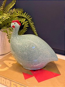 Galinha Decorativa - Cerâmica - Turquesa - 22CM