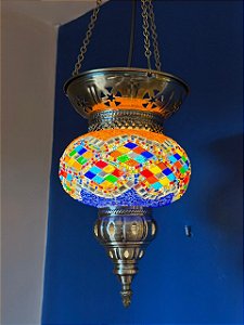 Luminária de Teto Turca Colorida