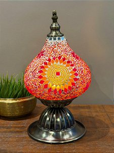 Luminária Turca Laranja, Vermelho e Amarelo G